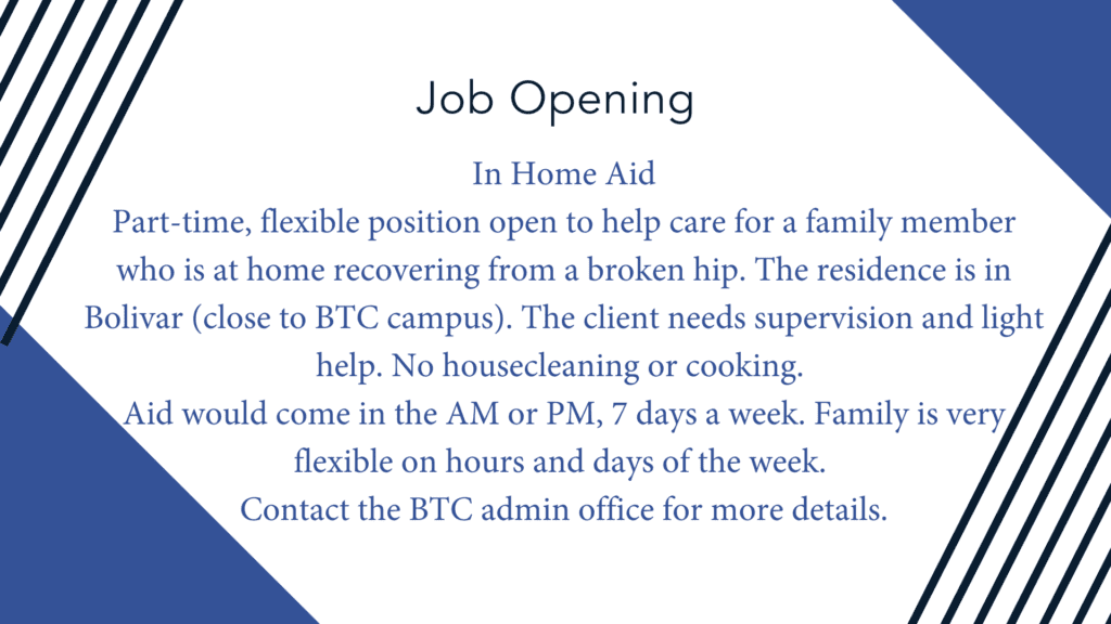 Job Opportunities Bolivar Technical College